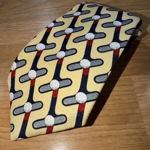 Sky Bend Country Club Vintage Neck Tie Golfing Golf 56" Men's Made in USA